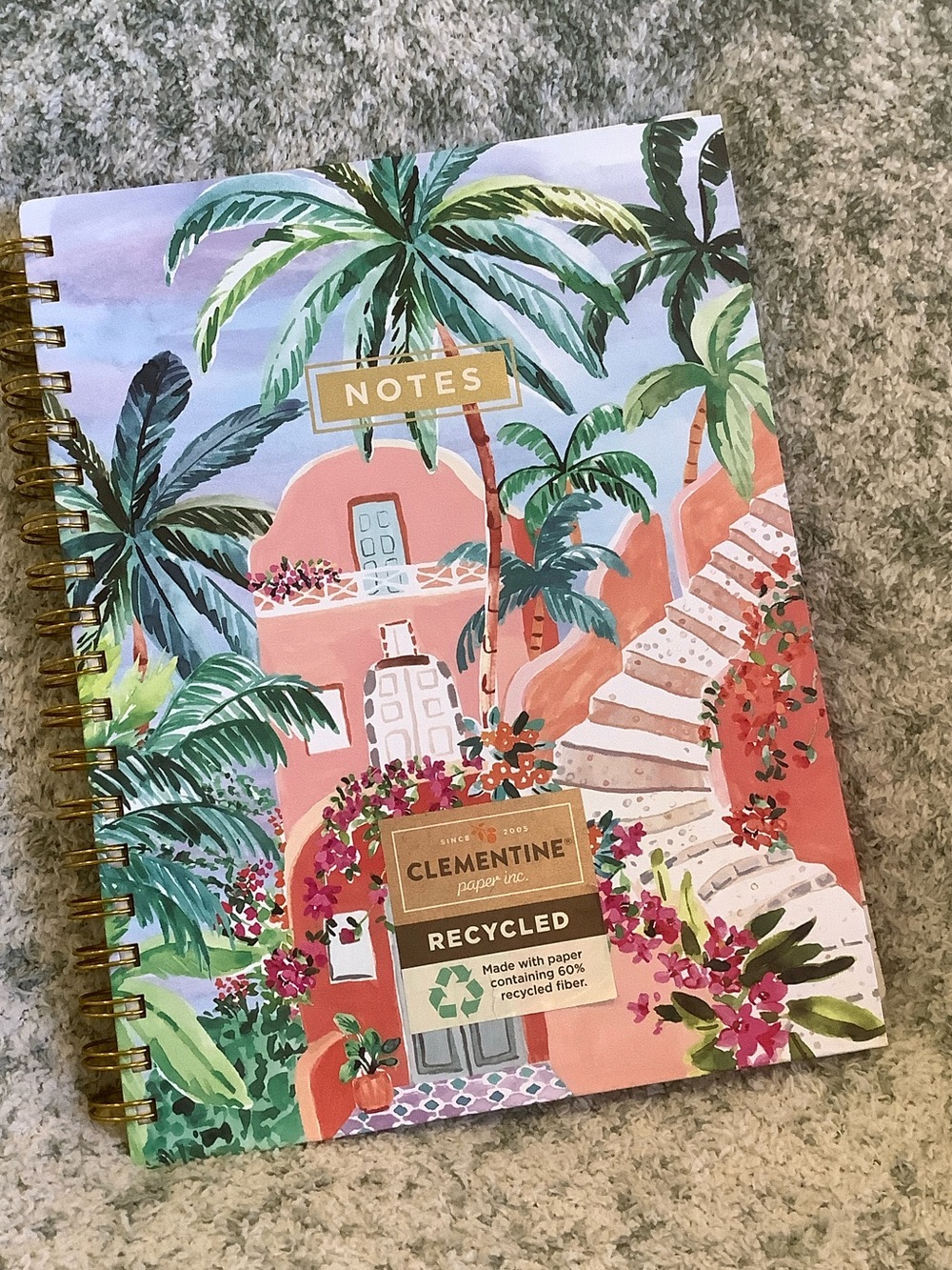 Clementine Tropical Carribean Floral Spiral Notebook Lined Journal NWT ~120pgs - Picture 15 of 16